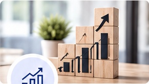Business growth charts and financial planning