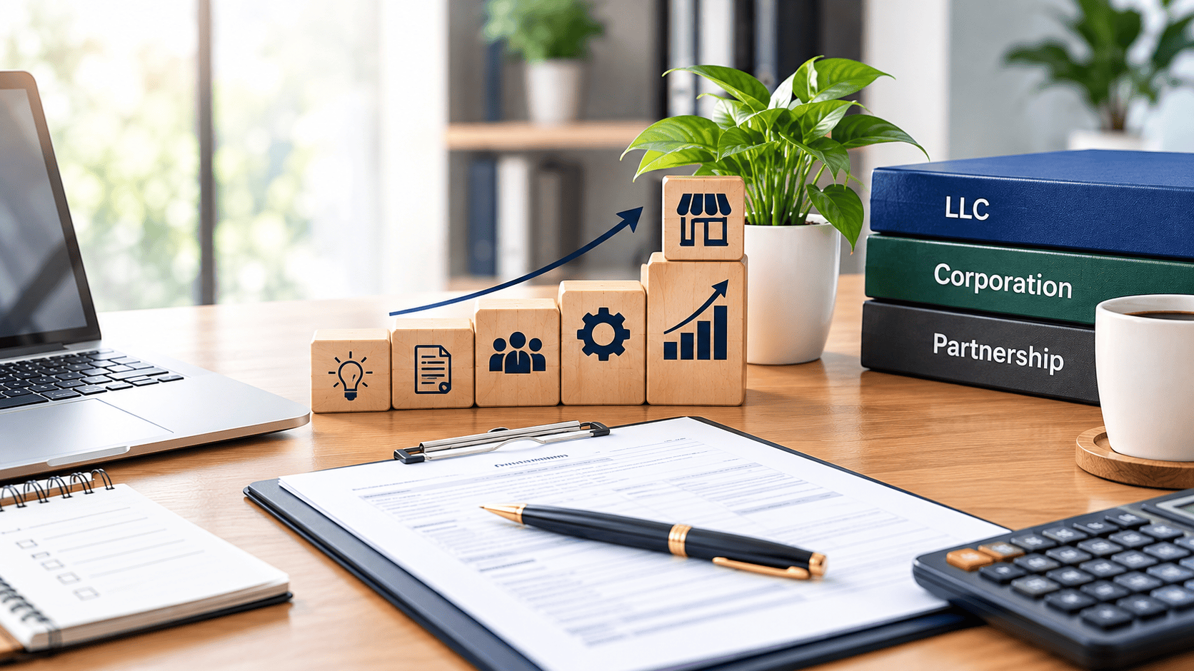 Business professionals planning a new company