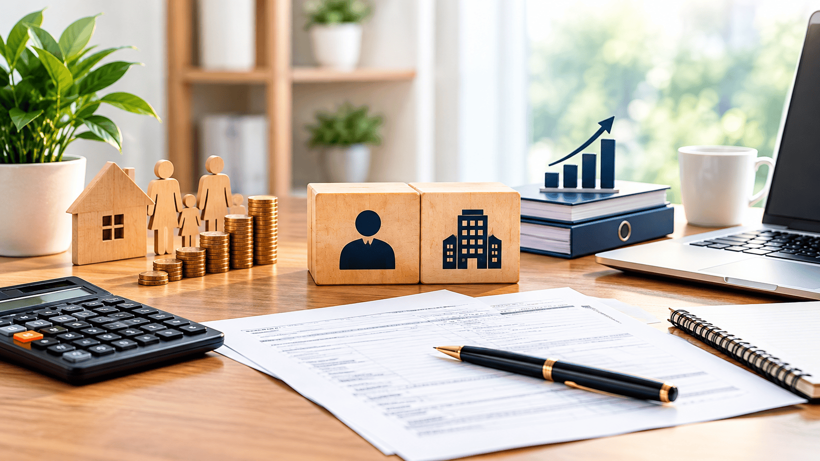 Tax documents and financial calculations