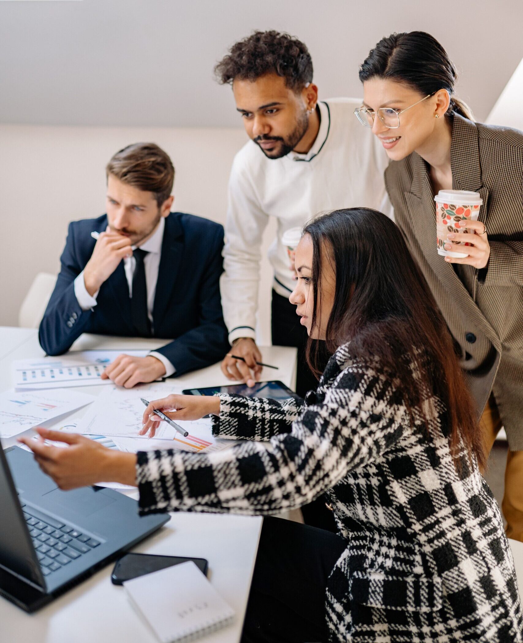 Accounting professionals working together